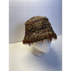 Vintage 1950s‎ Tweed Pheasant hat